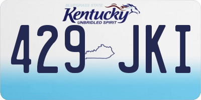 KY license plate 429JKI
