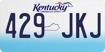 KY license plate 429JKJ