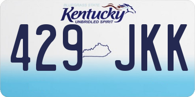 KY license plate 429JKK