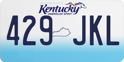 KY license plate 429JKL