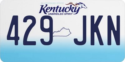 KY license plate 429JKN