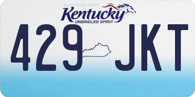 KY license plate 429JKT