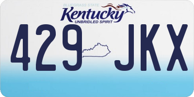 KY license plate 429JKX