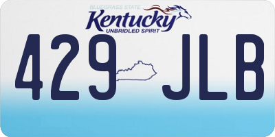 KY license plate 429JLB