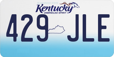 KY license plate 429JLE