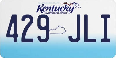 KY license plate 429JLI