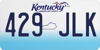 KY license plate 429JLK