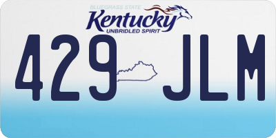 KY license plate 429JLM