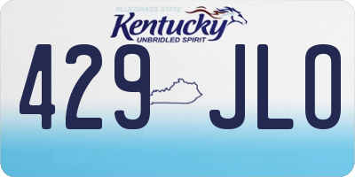 KY license plate 429JLO