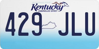 KY license plate 429JLU