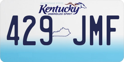 KY license plate 429JMF