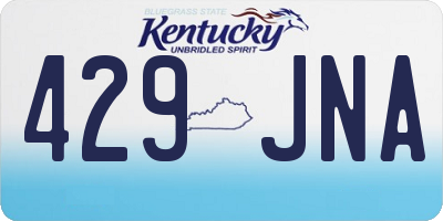 KY license plate 429JNA
