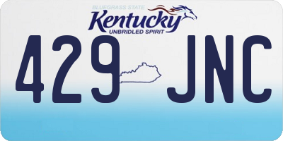 KY license plate 429JNC