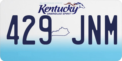 KY license plate 429JNM