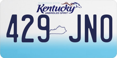 KY license plate 429JNO