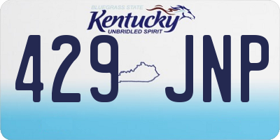 KY license plate 429JNP