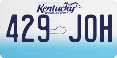 KY license plate 429JOH