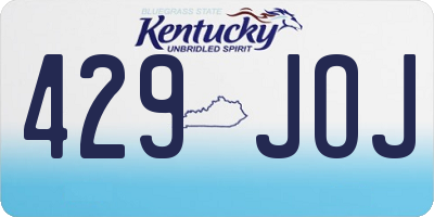 KY license plate 429JOJ