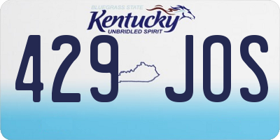 KY license plate 429JOS