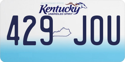 KY license plate 429JOU