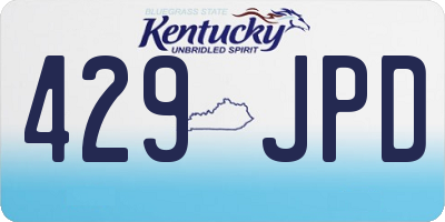 KY license plate 429JPD