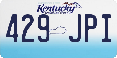 KY license plate 429JPI