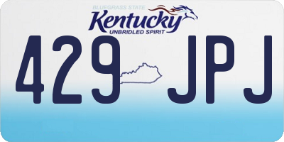 KY license plate 429JPJ