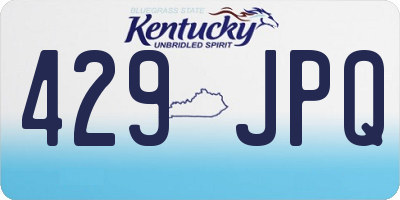 KY license plate 429JPQ