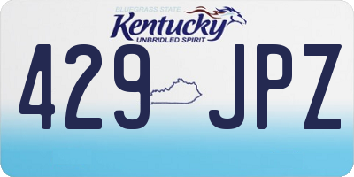 KY license plate 429JPZ