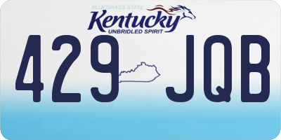 KY license plate 429JQB