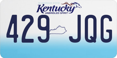 KY license plate 429JQG