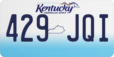 KY license plate 429JQI
