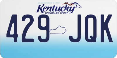 KY license plate 429JQK