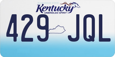 KY license plate 429JQL