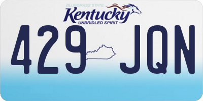 KY license plate 429JQN