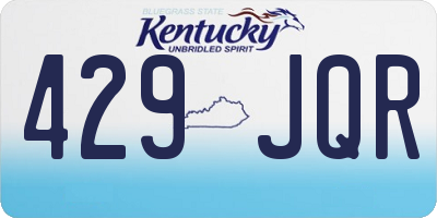 KY license plate 429JQR