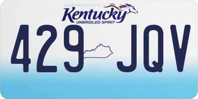 KY license plate 429JQV