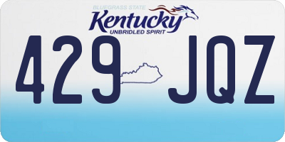 KY license plate 429JQZ