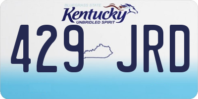 KY license plate 429JRD