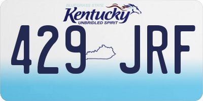 KY license plate 429JRF