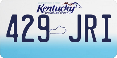 KY license plate 429JRI