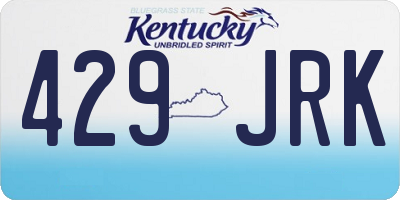 KY license plate 429JRK