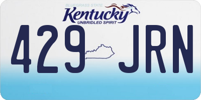 KY license plate 429JRN