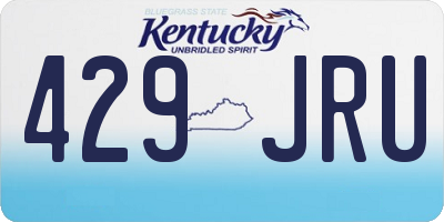 KY license plate 429JRU