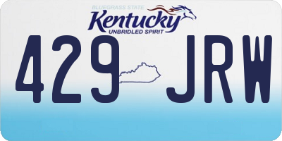 KY license plate 429JRW