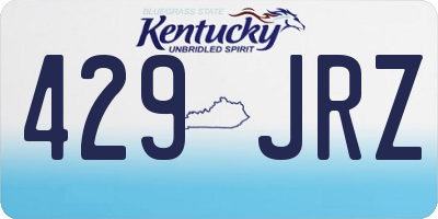 KY license plate 429JRZ