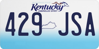 KY license plate 429JSA
