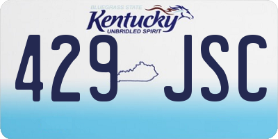 KY license plate 429JSC