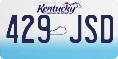KY license plate 429JSD
