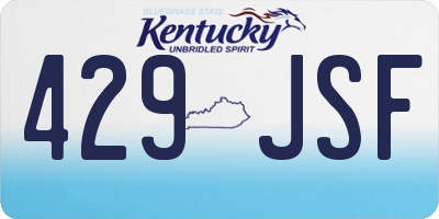 KY license plate 429JSF